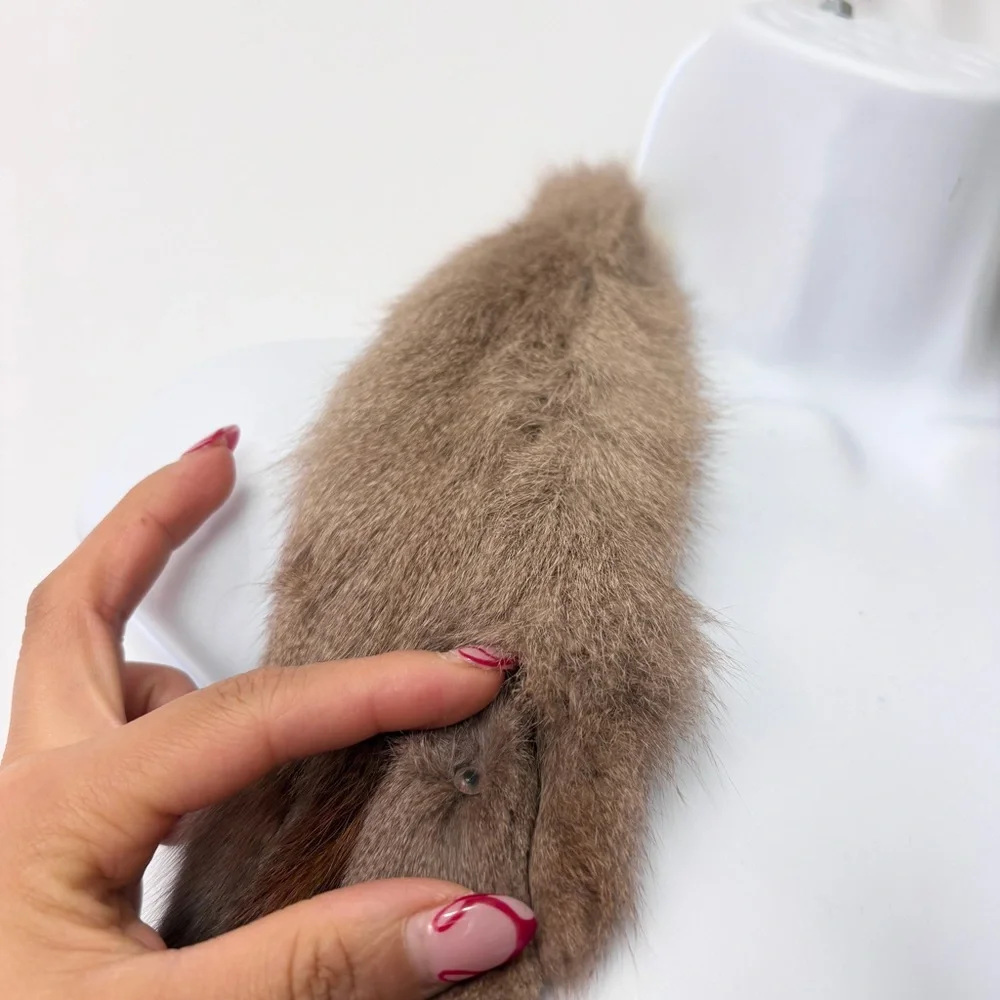 VTG‎ 30’s Italy Fareris 6 Pelts Full Body Real Minks Scarf Pastel Size 44x5.5”